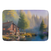Log Cabin op het water Badmat (Voorkant)