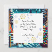 Log Cabin op kerstavond gepersonaliseerd (Achterkant)