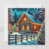 Log Cabin op kerstavond gepersonaliseerd (Voorkant)