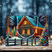 Log Cabin op kerstavond Groot Cadeauzakje