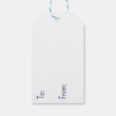 Log Cabin op kerstavond van en naar Cadeaulabel (Achterkant)