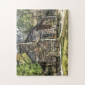LOG CABIN PAINTING JIGSAW PUZZLE EENVOUDIG LEGPUZZEL (Verticaal)