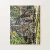 LOG CABIN PAINTING JIGSAW PUZZLE LEGPUZZEL (Verticaal)