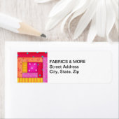 Log Cabin Quilt Block Return Label (Insitu)