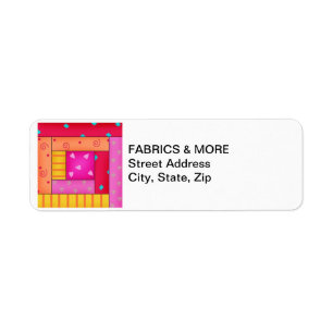 Log Cabin Quilt Block Return Label