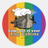 LOG CABIN REPUBLICANS RONDE STICKER (Voorkant)