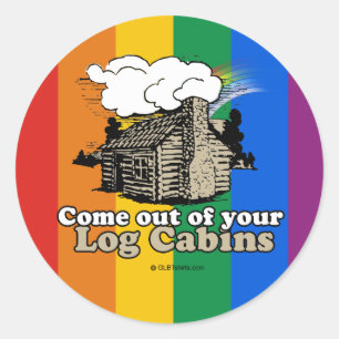 LOG CABIN REPUBLICANS RONDE STICKER