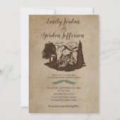 Log Cabin Rustic Outdoor Wedding Lodge Mountain Kaart (Voorkant)