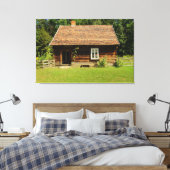 LOG CABIN SERENE LANDSCAPE PHOTO STRETCHED CANVAS AFDRUK (Insitu (Slaapkamer))