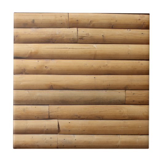 Log Cabin Siding Achtergrond Tegeltje (Voorkant)