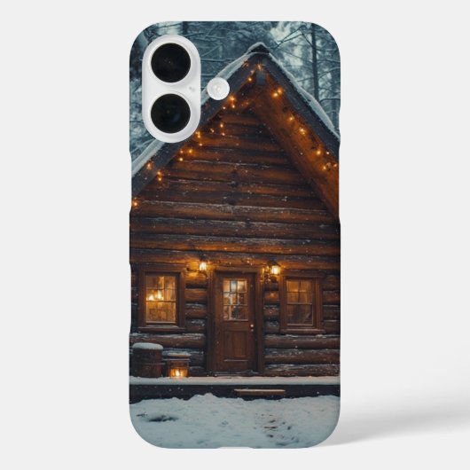 LOG CABIN SNEEUW OTTER BOX IPHONE HOES (Achterkant)