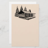 LOG CABIN STATIONERY BRIEFPAPIER (Voorkant / Achterkant)