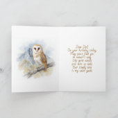 Log Cabin, Stream and Deer, Happy Birthday Dad Kaart (Binnen)