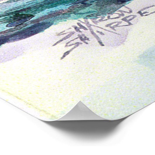 LOG CABIN & STREAM - Canvas afdrukken Poster (Hoek)