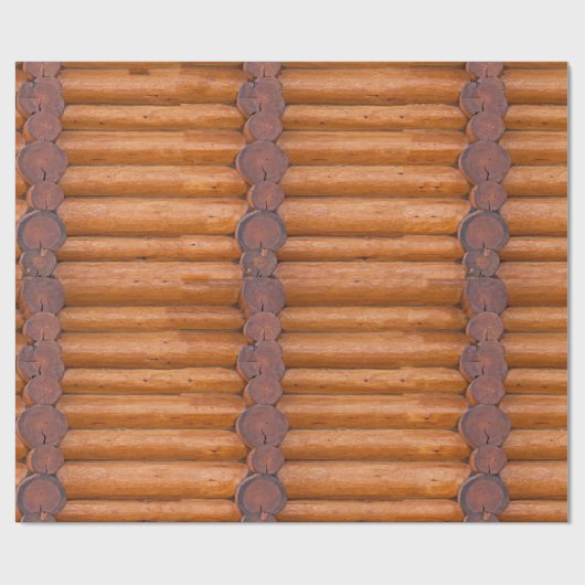 Log Cabin Wall Cadeaupapier (Vlak)