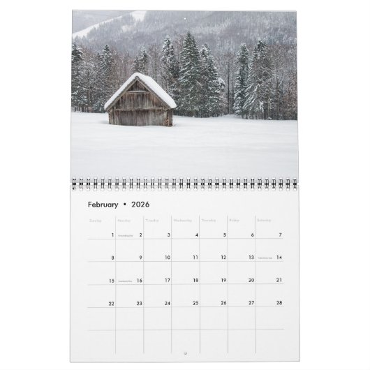 Log Cabin Whispers: Een jaar van rustieke Retraite Kalender (Feb 2026)