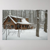 Log Cabin Winter Poster (Voorkant)