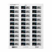 LOG CABIN WINTER SNEEUW RETOURADRES LABELS (Full Sheet)