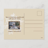 Log Cabine Holiday Post Card Feestdagenkaart (Achterkant)