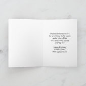 Log Fire gepersonaliseerde kleinzoon verjaardag Kaart (Binnen)