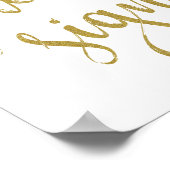 Log Glitter Wedding 8x10 in als je Gold wilt onder Poster (Hoek)