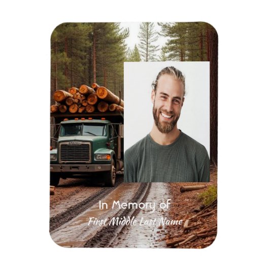Log Haul Driver Memorial Keepsake Magneet (Verticaal)