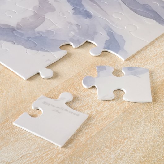 Log Home Met Paard en Overdekte Wagon Legpuzzel (Zijkant)