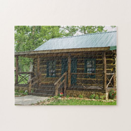LOG HOUSE CABIN JIGSAW PUZZZLE LEGPUZZEL (Horizontaal)