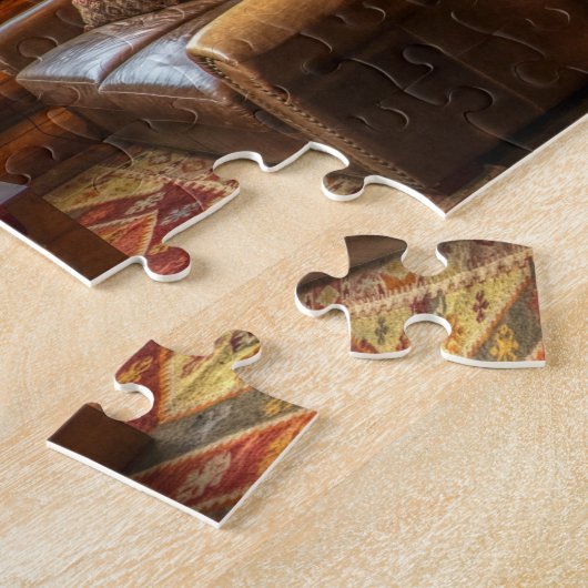 LOG HOUSE LICIET JIGSAW PUZZZLE LEGPUZZEL (Zijkant)