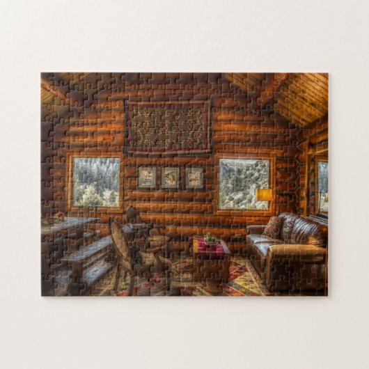 LOG HOUSE LICIET JIGSAW PUZZZLE LEGPUZZEL (Horizontaal)