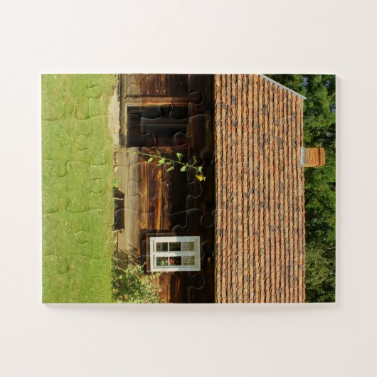 LOG HOUSE TINY HOUSE JIGSAW PUZZZLE LEGPUZZEL (Horizontaal)