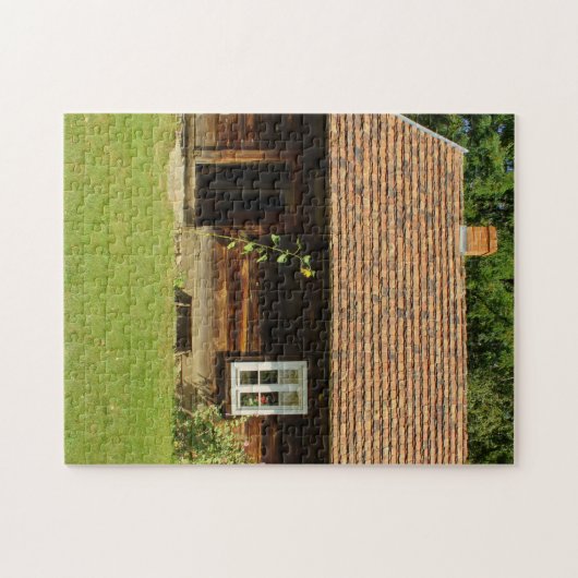 LOG HOUSE TINY HOUSE JIGSAW PUZZZLE LEGPUZZEL (Horizontaal)