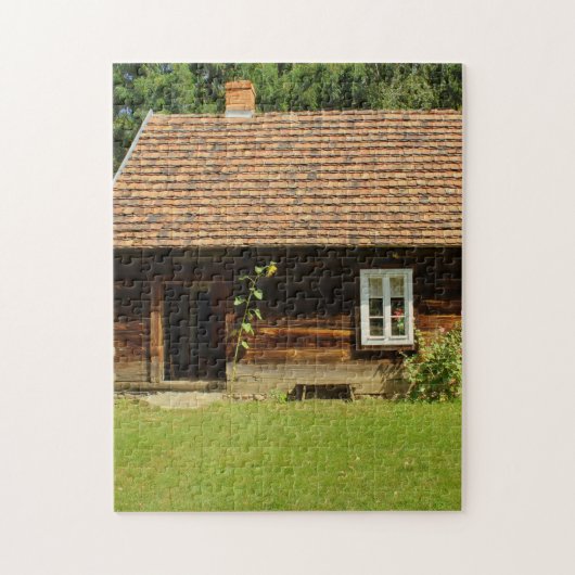 LOG HOUSE TINY HOUSE JIGSAW PUZZZLE LEGPUZZEL (Verticaal)