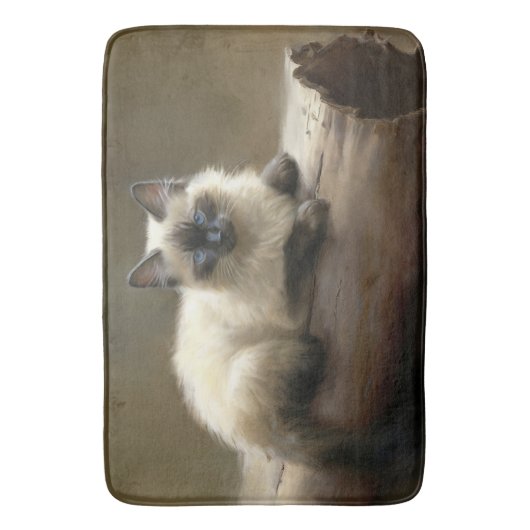 Log Lounger Siamese Kitten Badmat (Voorkant Verticaal)