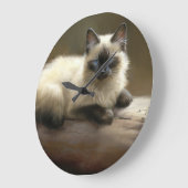 Log Lounger Siamese Kitten Grote Klok (Hoek)