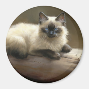 Log Lounger Siamese Kitten Magneet