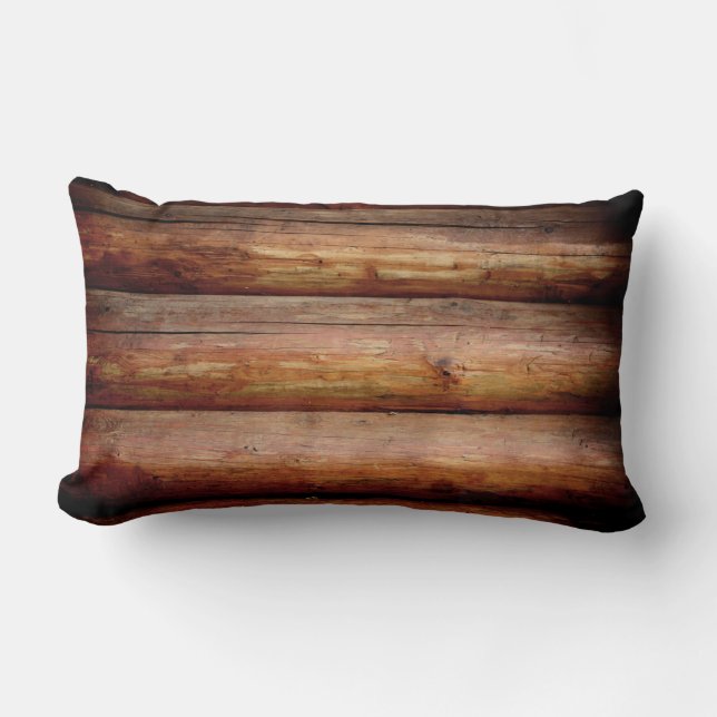 LOG LUMBAR CABIN PILLOW KUSSEN (Voorkant)