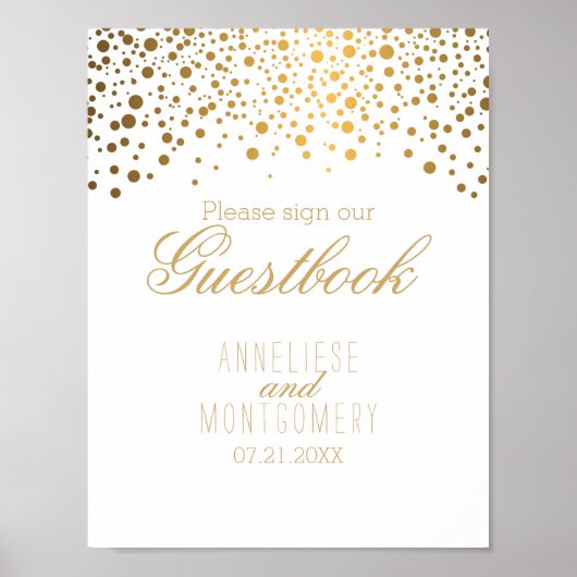 Log ons Guestbook in - Wit Poster (Voorkant)