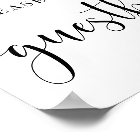 Log ons Poster voor bruiloft in het Guestbook (Hoek)