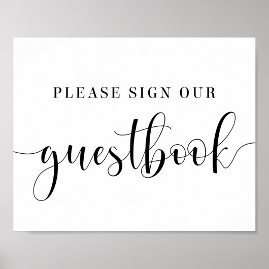 Log ons Poster voor bruiloft in het Guestbook (Voorkant)