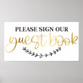 Log ons witte goudhuwelijk in ons Guestbook Poster (Voorkant)