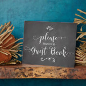 Log onze bruiloft voor het gastboek in fotoplaat (Zijkant)