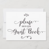 Log onze bruiloft voor het gastboek in kaart (Voorkant)