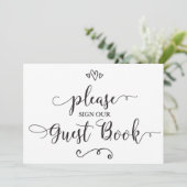 Log onze bruiloft voor het gastboek in kaart (Staand voorkant)