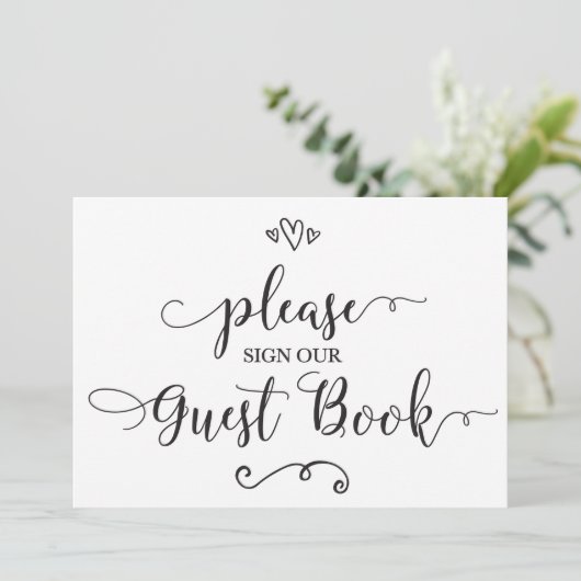 Log onze bruiloft voor het gastboek in kaart (Staand voorkant)