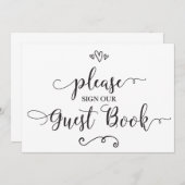 Log onze bruiloft voor het gastboek in kaart (Voorkant / Achterkant)