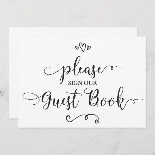 Log onze bruiloft voor het gastboek in kaart (Voorkant / Achterkant)