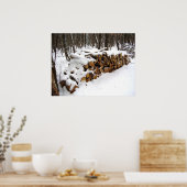 Log Pile in the Woods Poster (Keuken)