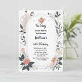 Log Royal Chic Volwassen Fairy Tea Party 50ste ver Kaart (Staand voorkant)