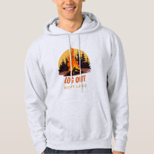 LOG UIT Kampvuur Burt Lake Michigan Hoodie